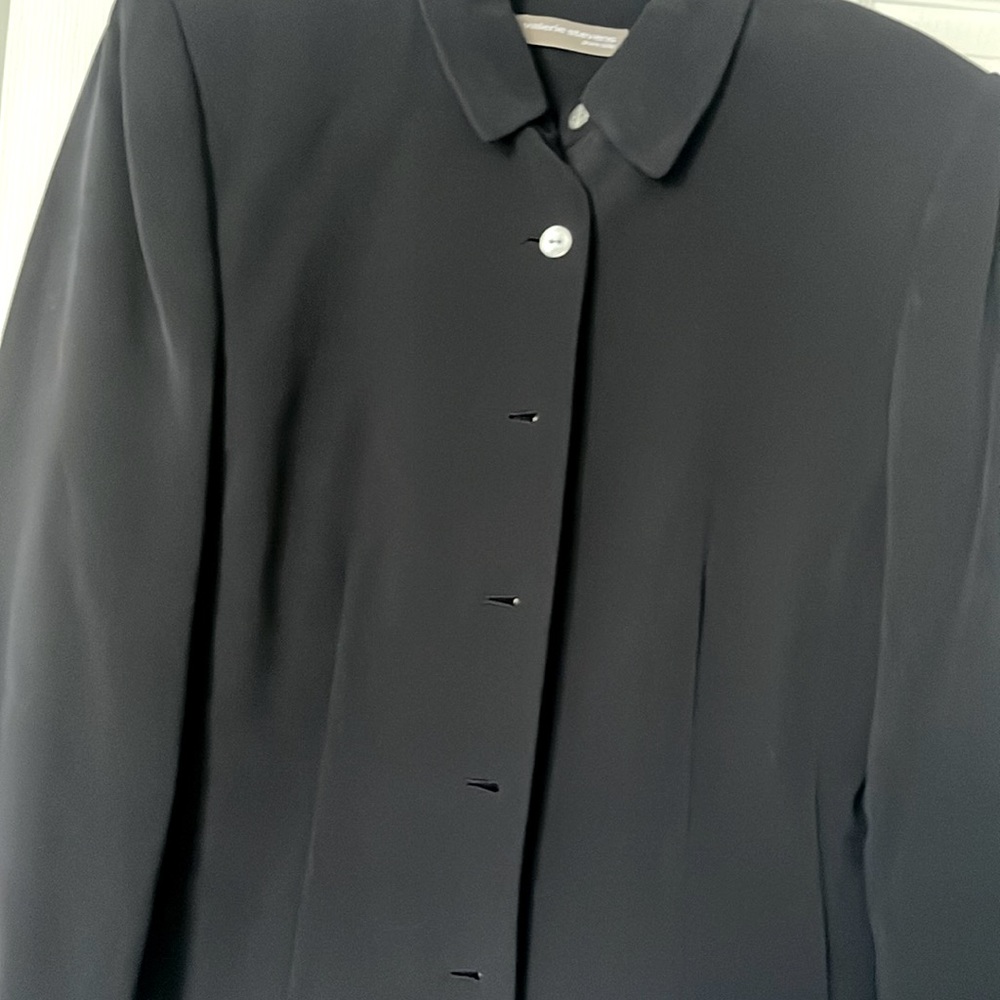Black, 100% Silk career jacket.